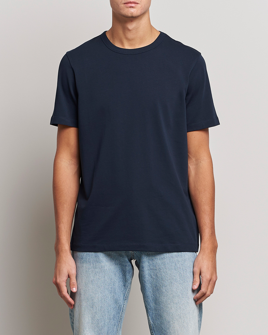 Men | Short Sleeve T-shirts | A Day's March | Heavy Tee Navy