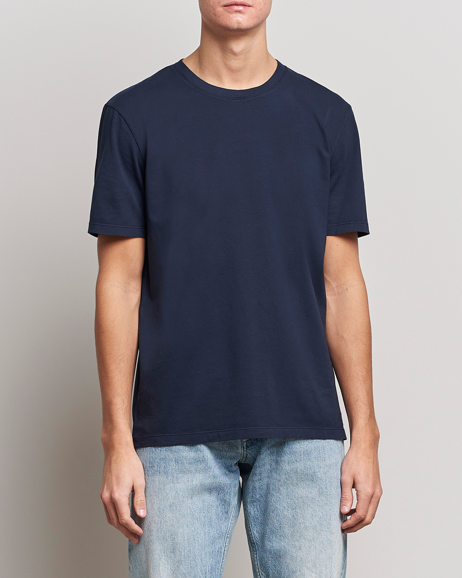 Men | Short Sleeve T-shirts | A Day's March | Classic Fit Tee Navy