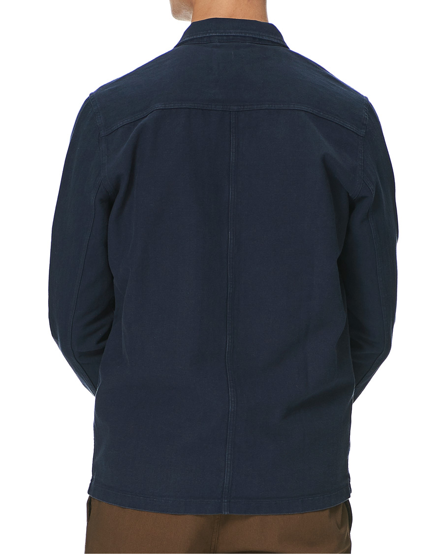 Men | Shirts | A Day's March | Original Herringbone Overshirt Navy