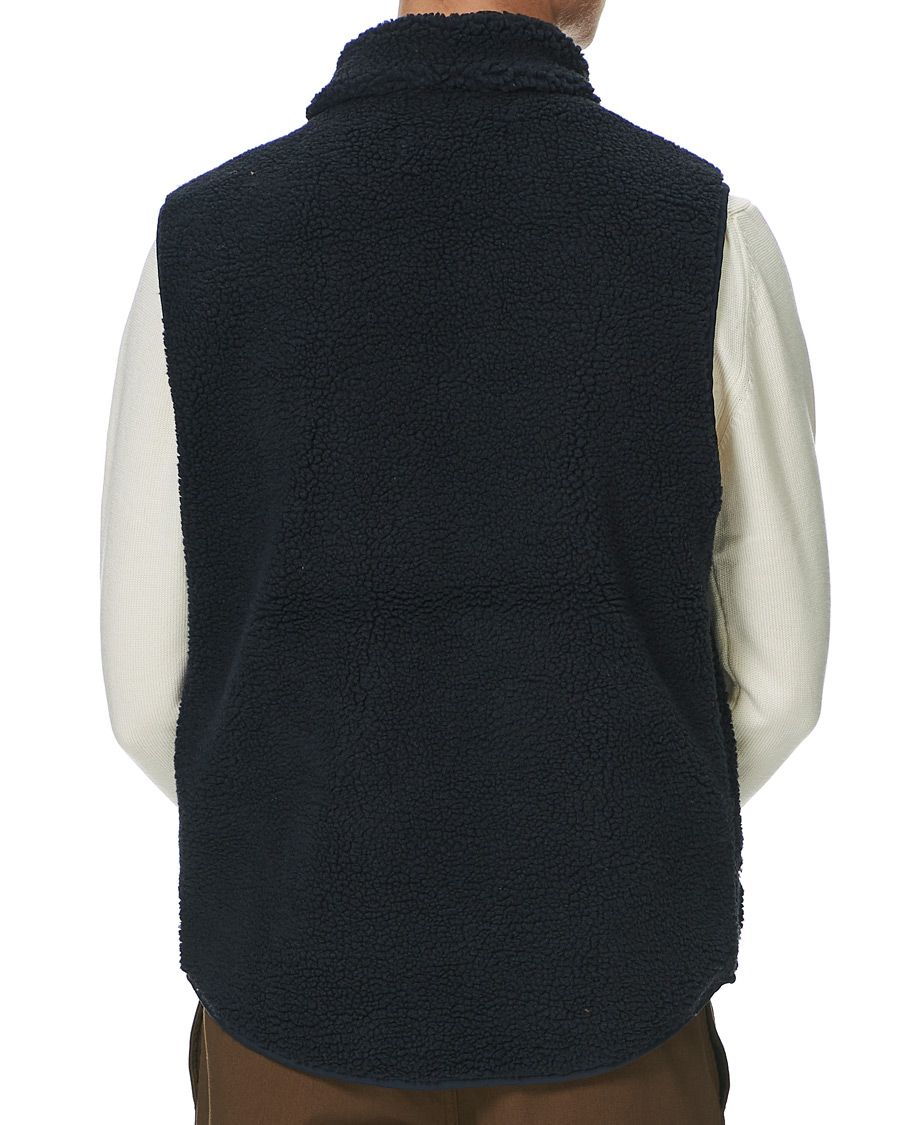 Men | Sweaters & Knitwear | A Day's March | Arvån Recycled Fleece Vest Navy