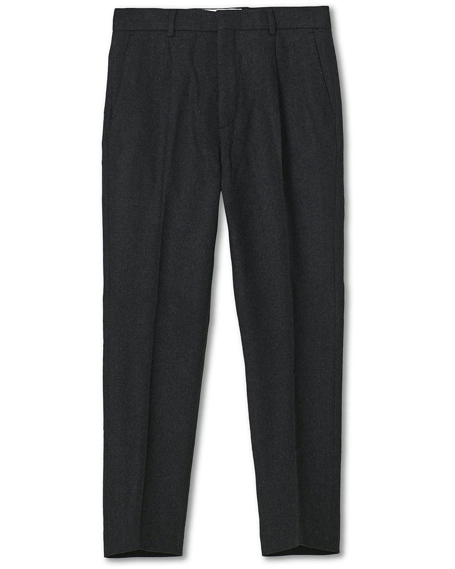 Men | Formal Trousers | A Day's March | Crovie Wool Trousers Grey Melange