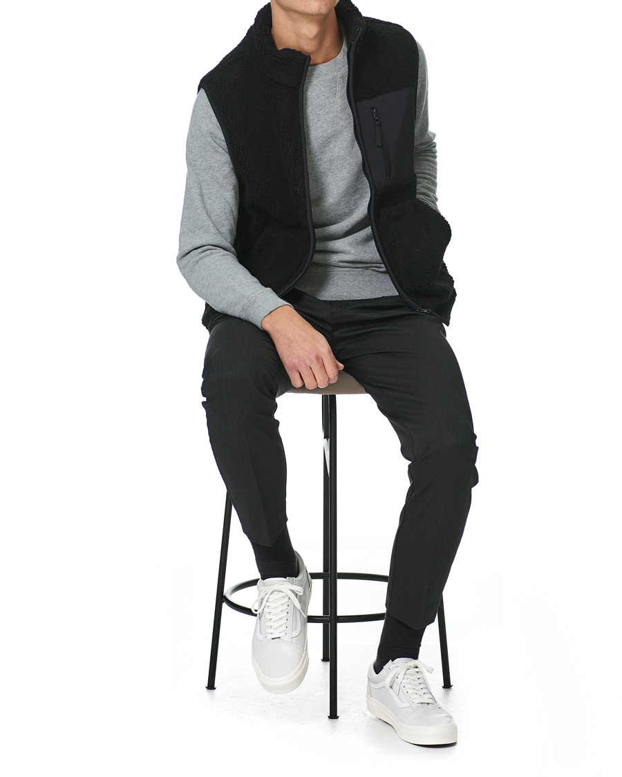 Men | Trousers | A Day's March | Smart Trousers Wool Twill Charcoal