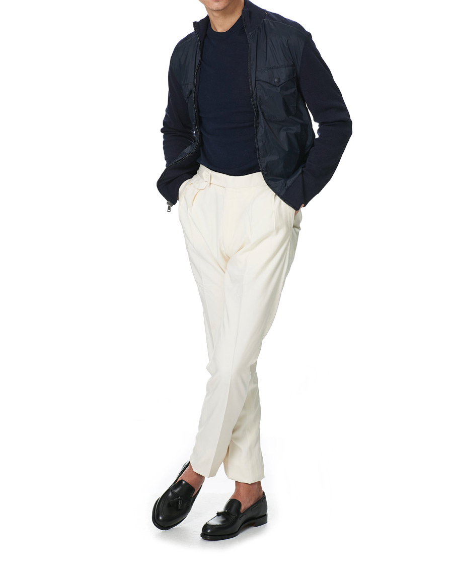 Men | Sweaters & Knitwear | Ralph Lauren Purple Label | Hybrid Zip Sweater Classic Navy