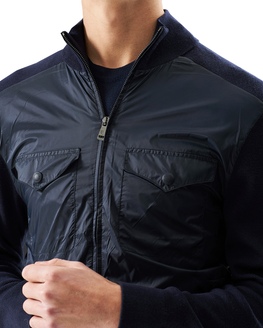 Men | Sweaters & Knitwear | Ralph Lauren Purple Label | Hybrid Zip Sweater Classic Navy