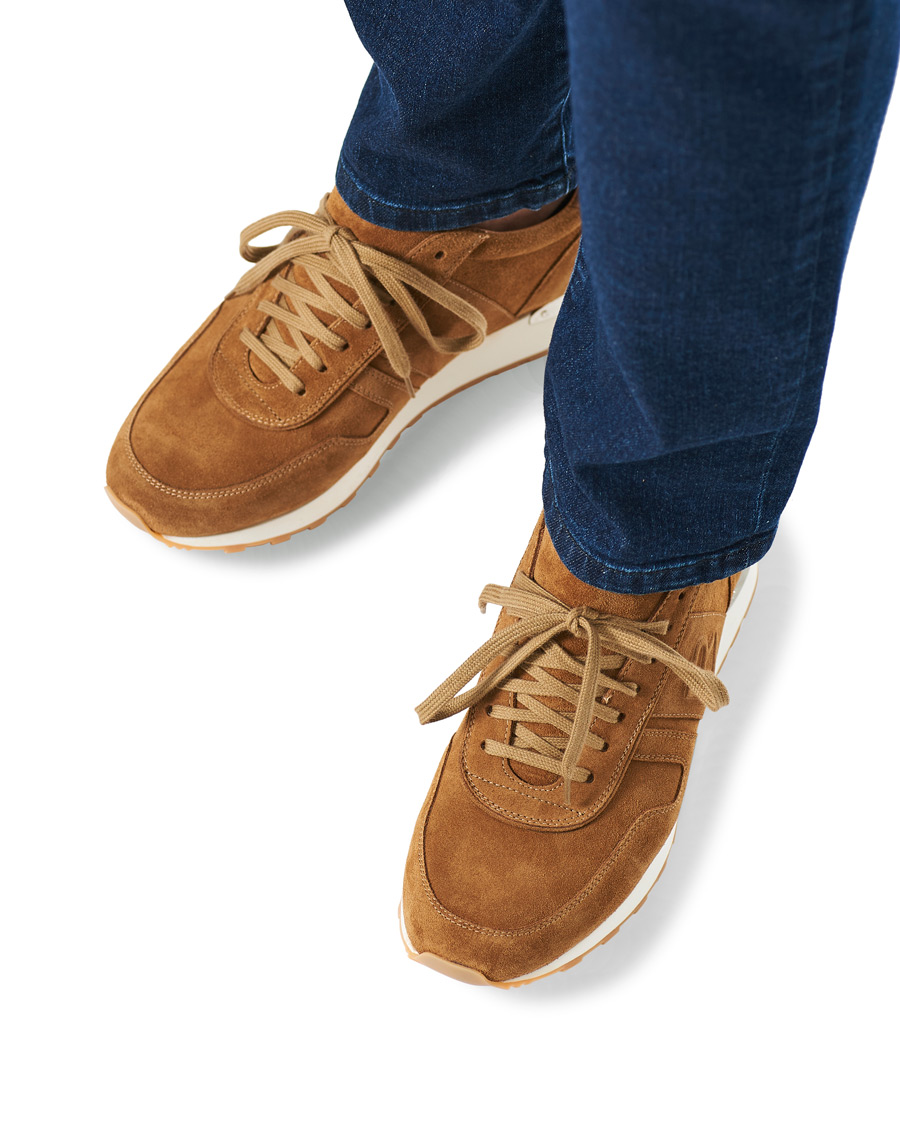 Men | Ralph Lauren Purple Label Ethan Running Sneakers Brown Suede | Ralph Lauren Purple Label | Ethan Running Sneakers Brown Suede