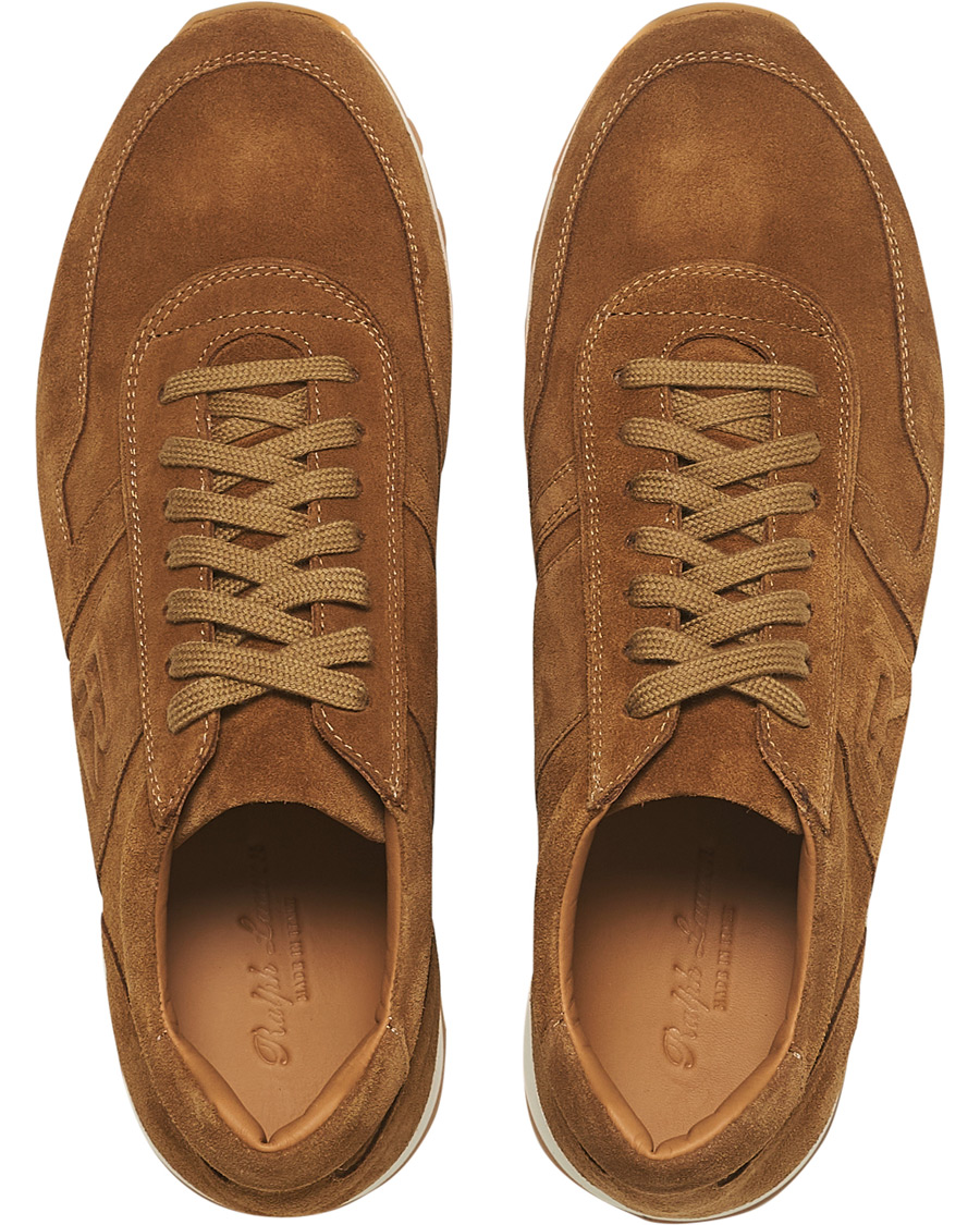 Men | Ralph Lauren Purple Label Ethan Running Sneakers Brown Suede | Ralph Lauren Purple Label | Ethan Running Sneakers Brown Suede