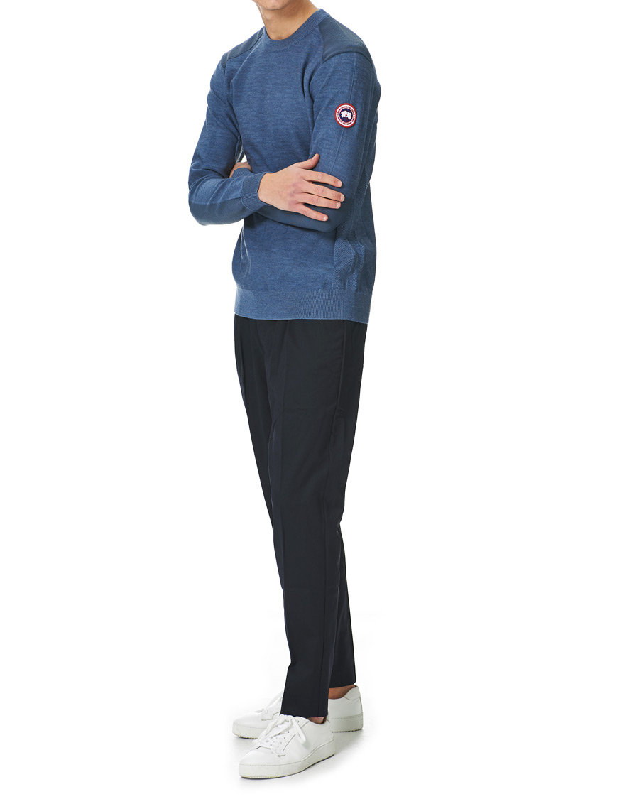 Canada Goose Dartmouth Crew Neck Sweater Ozone Blue Heather at CareOfCarl.c