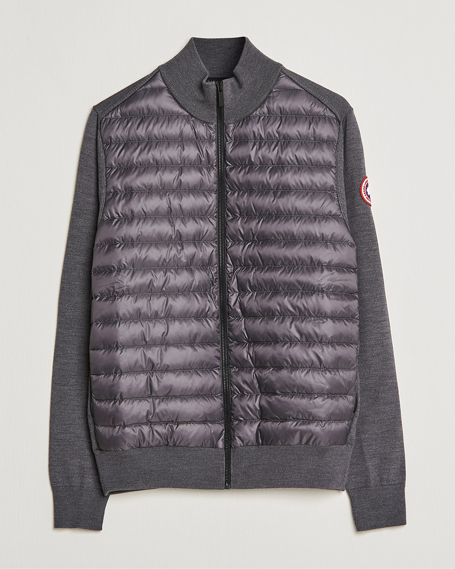 Men | Sweaters & Knitwear | Canada Goose | Hybridge Knit Packable Jacket Iron Grey