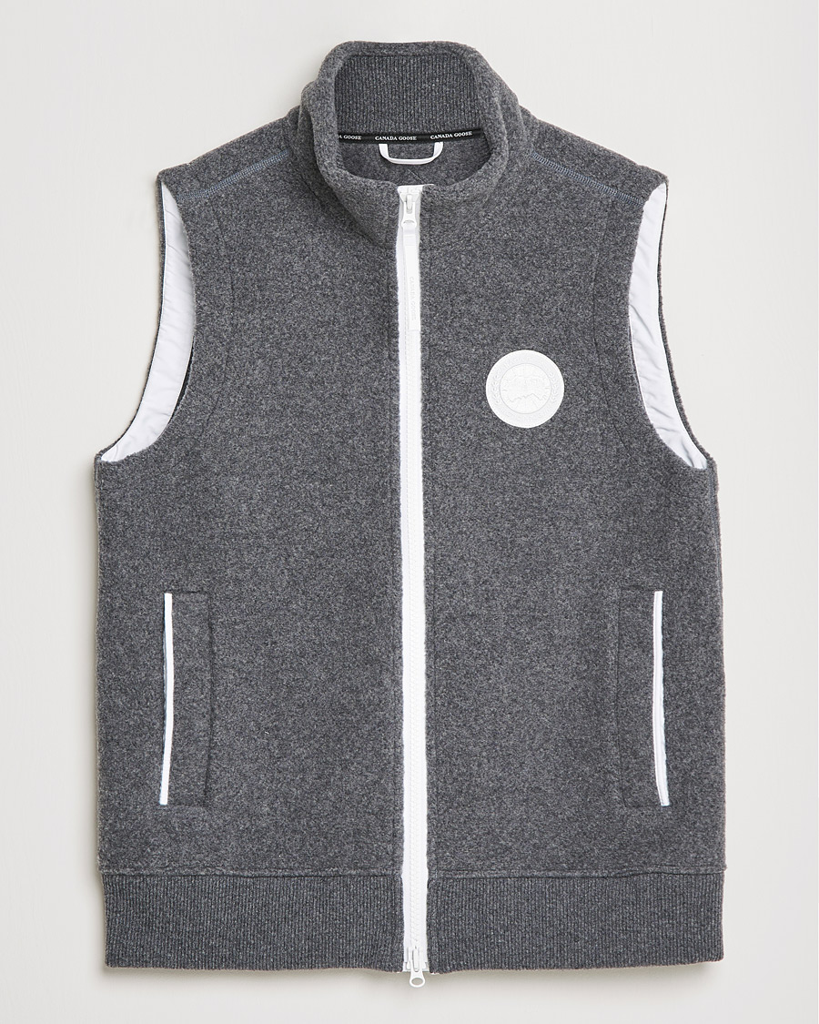 Men | Coats & Jackets | Canada Goose | Mersey Fleece Vest Quarry Grey