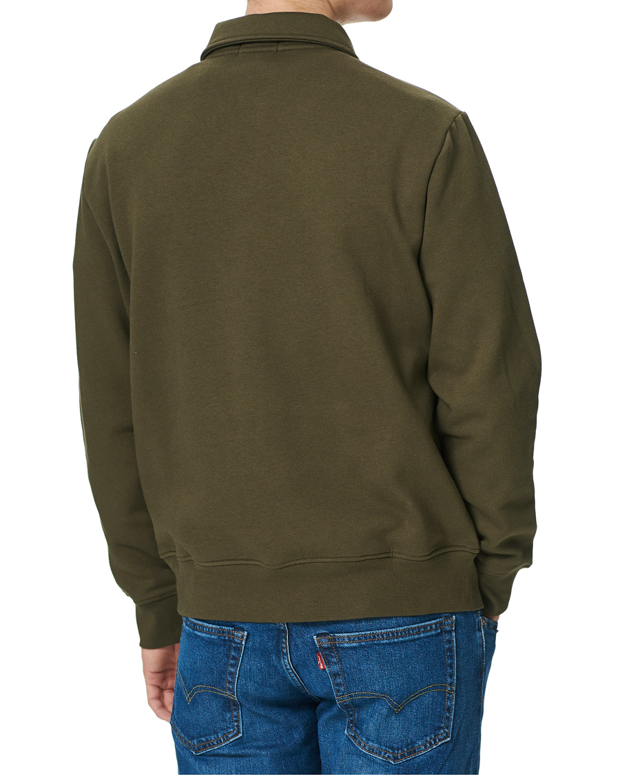 Men | Sweaters & Knitwear | Polo Ralph Lauren | Graphic Fleece Half Zip Sweater Defender Green