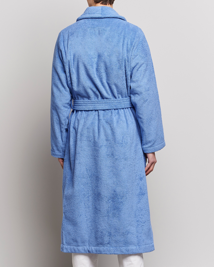 Men | Pyjamas & Robes | Tekla | Organic Terry Classic Bathrobe Clear Blue
