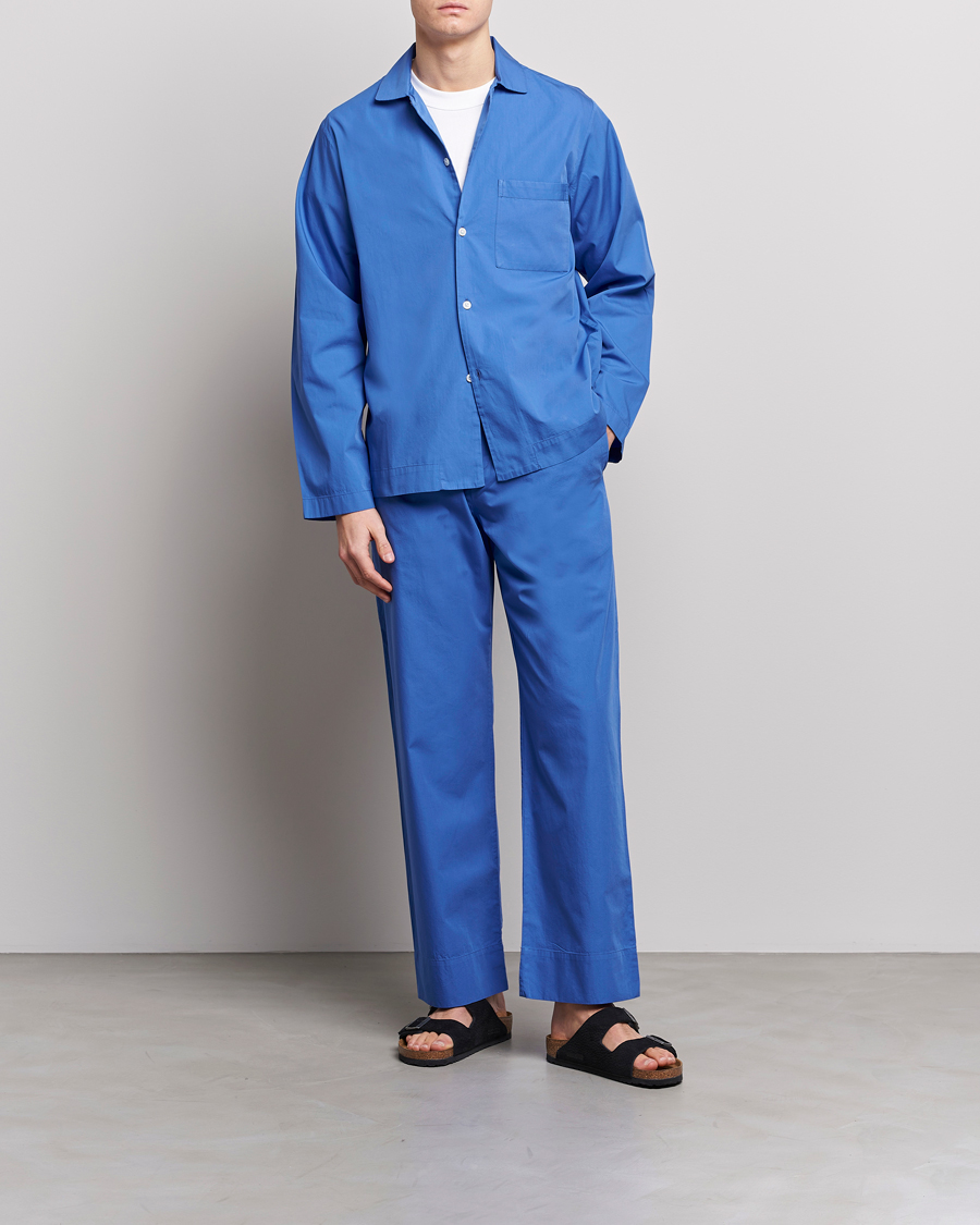 Men |  | Tekla | Poplin Pyjama Shirt Royal Blue