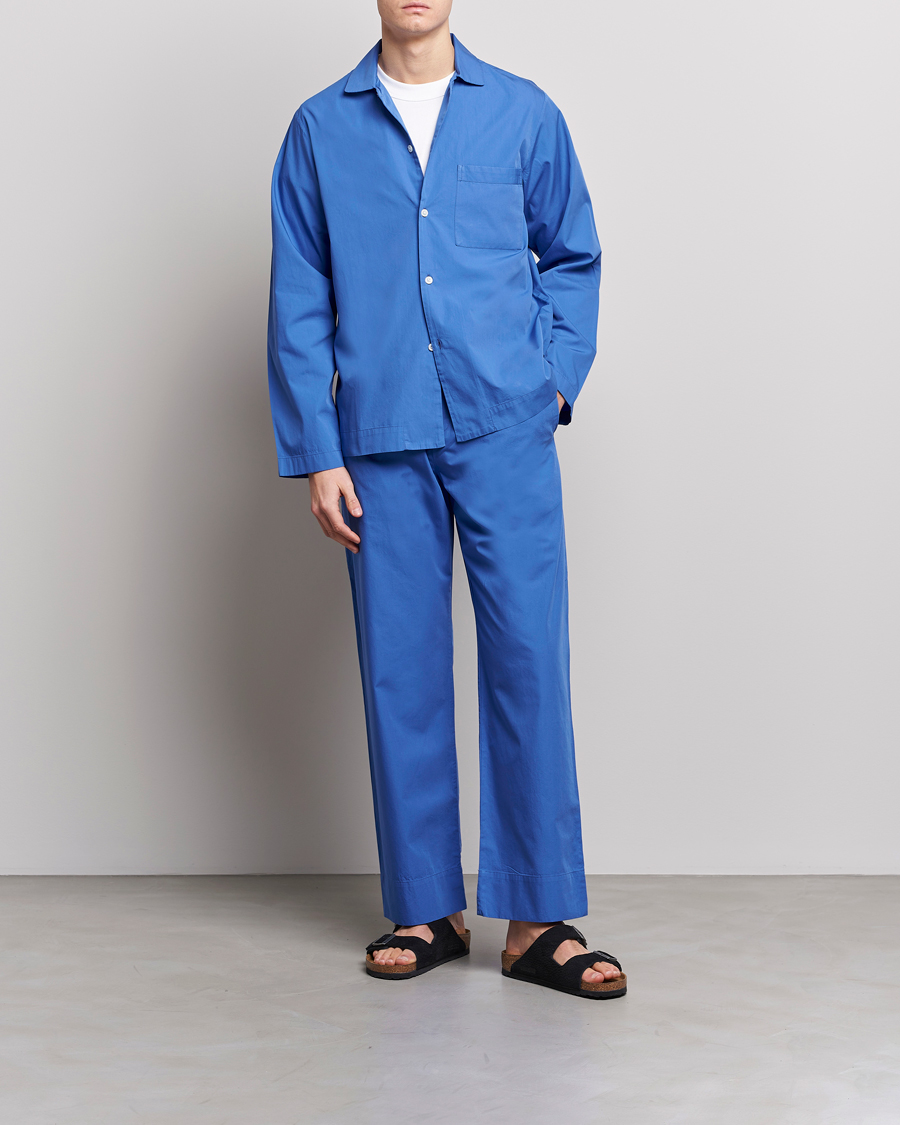 Men | Tekla Poplin Pyjama Shirt Royal Blue | Tekla | Poplin Pyjama Shirt Royal Blue