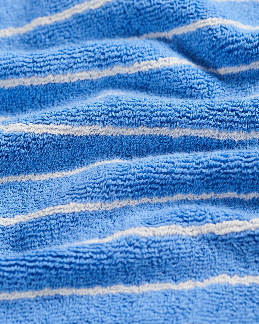 Men | Fabrics | Tekla | TeklaOrganic Terry Bath TowelClear Blue Stripes