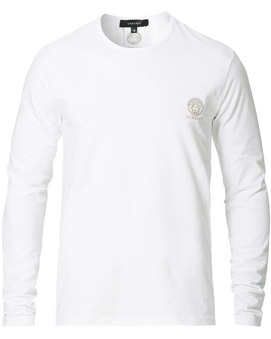 Men | T-Shirts | Versace | Medusa Long Sleeve Tee White