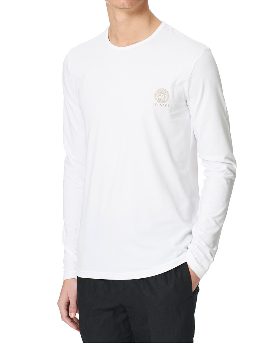 Men | T-Shirts | Versace | Medusa Long Sleeve Tee White