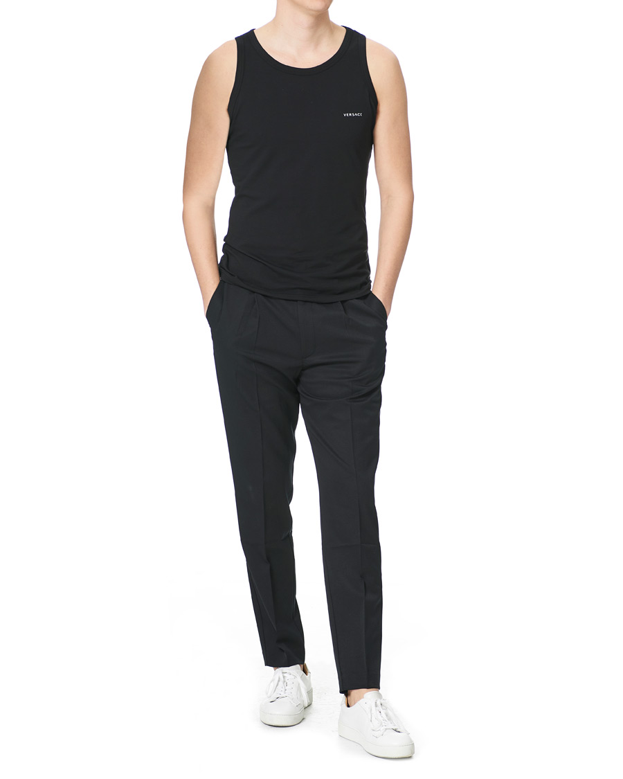 Men | T-Shirts | Versace | Logo Tank Top Black