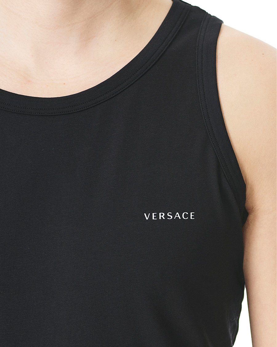 Men | T-Shirts | Versace | Logo Tank Top Black