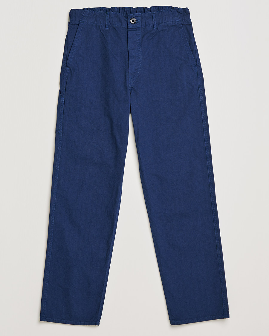 Men | Trousers | orSlow | French Work Pants Dark Blue