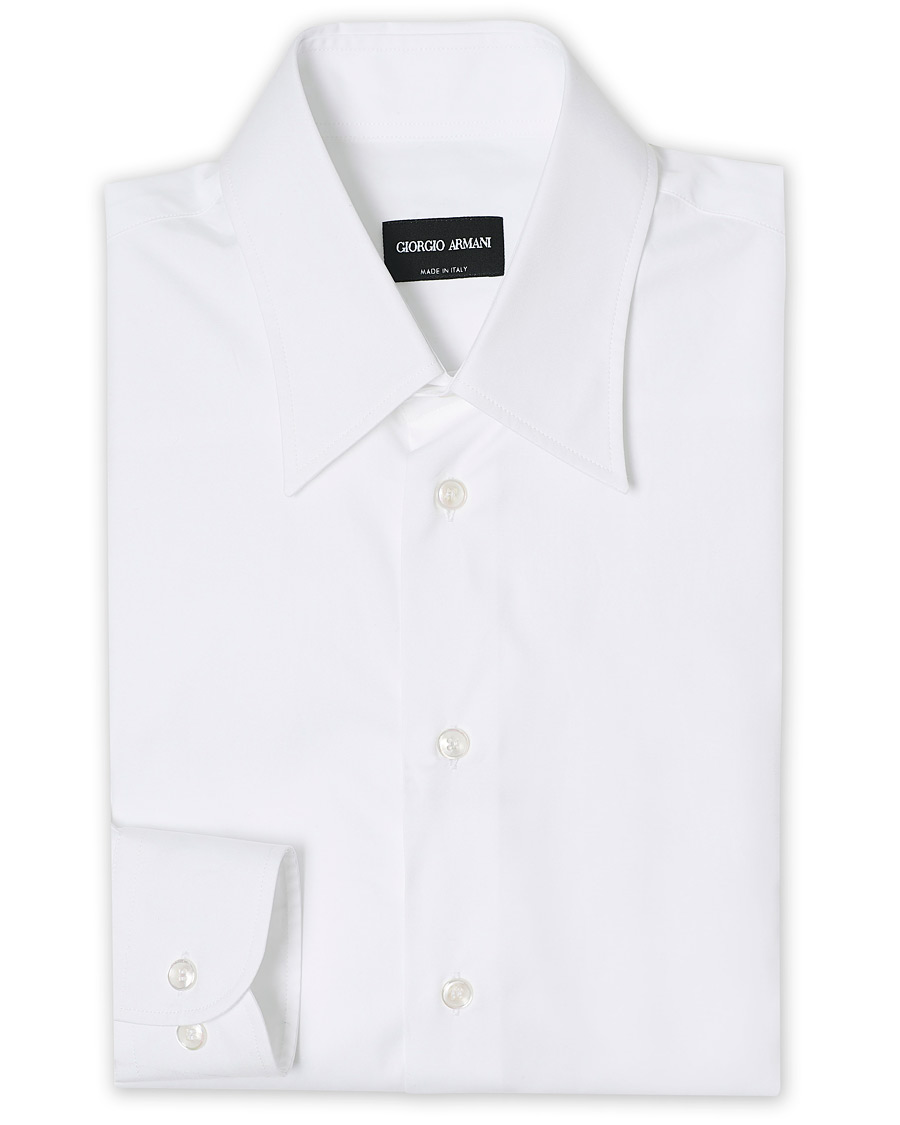 Men | Shirts | Giorgio Armani | Classic Slim Fit Dress Shirt White