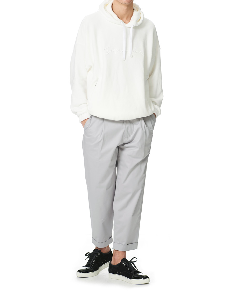 Men |  | Giorgio Armani | Tapered Cotton Trousers Light Grey