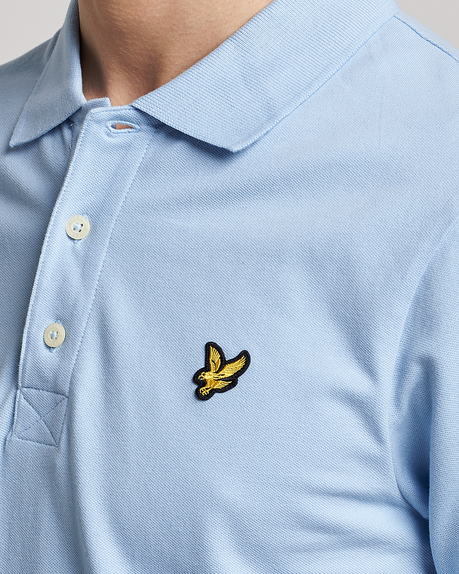 Men | Polo Shirts | Lyle & Scott | Plain Pique Polo Light Blue