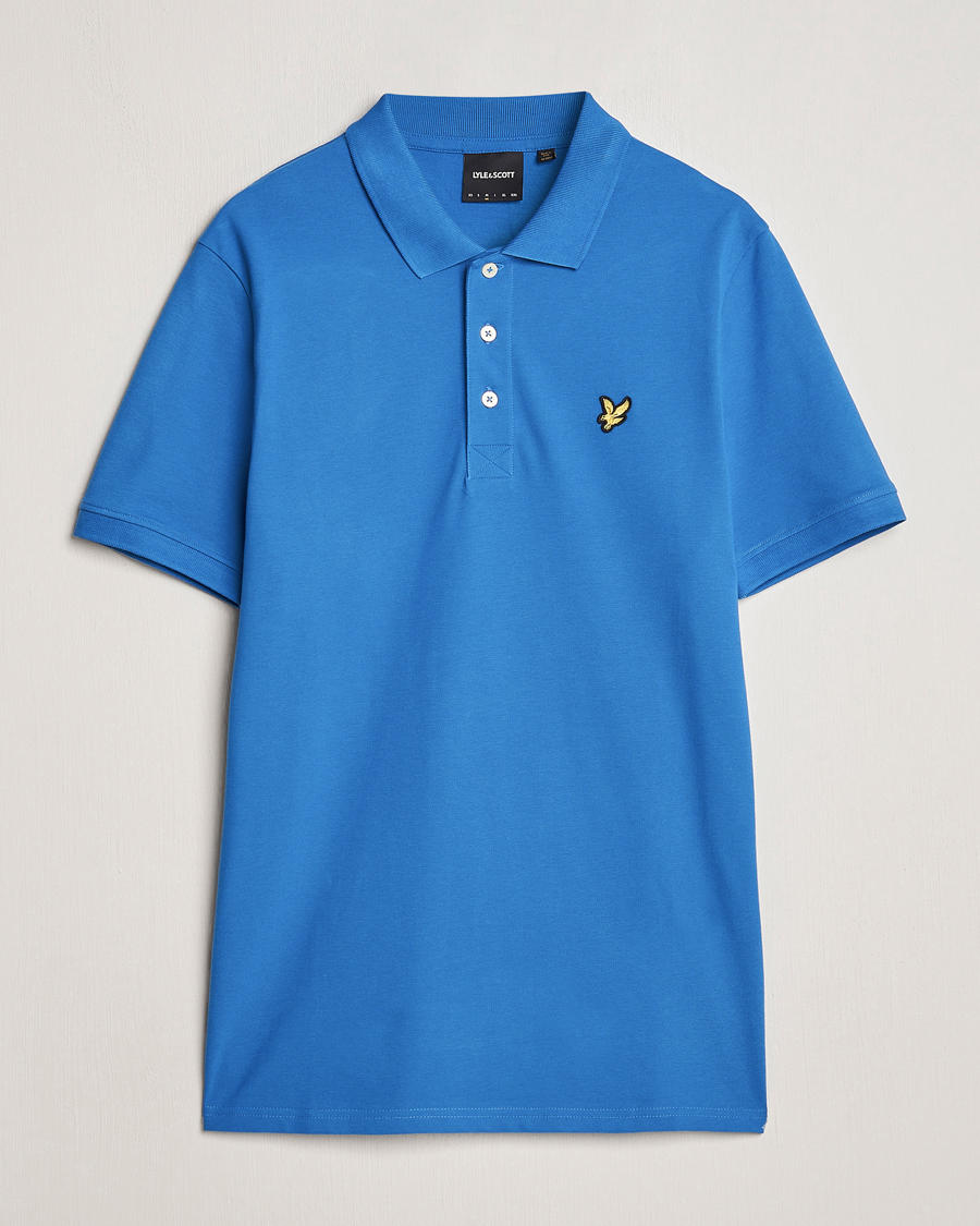 Men | Polo Shirts | Lyle & Scott | Plain Pique Polo Spring Blue