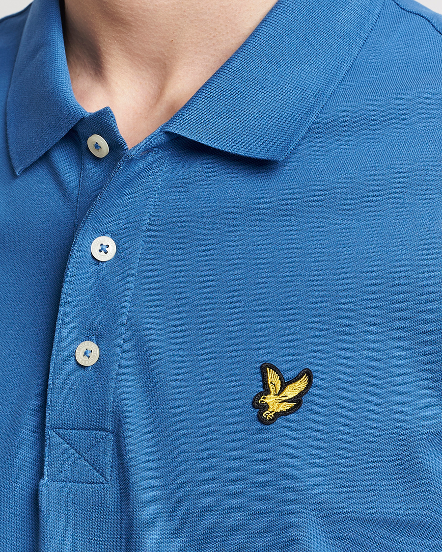 Men | Polo Shirts | Lyle & Scott | Plain Pique Polo Spring Blue
