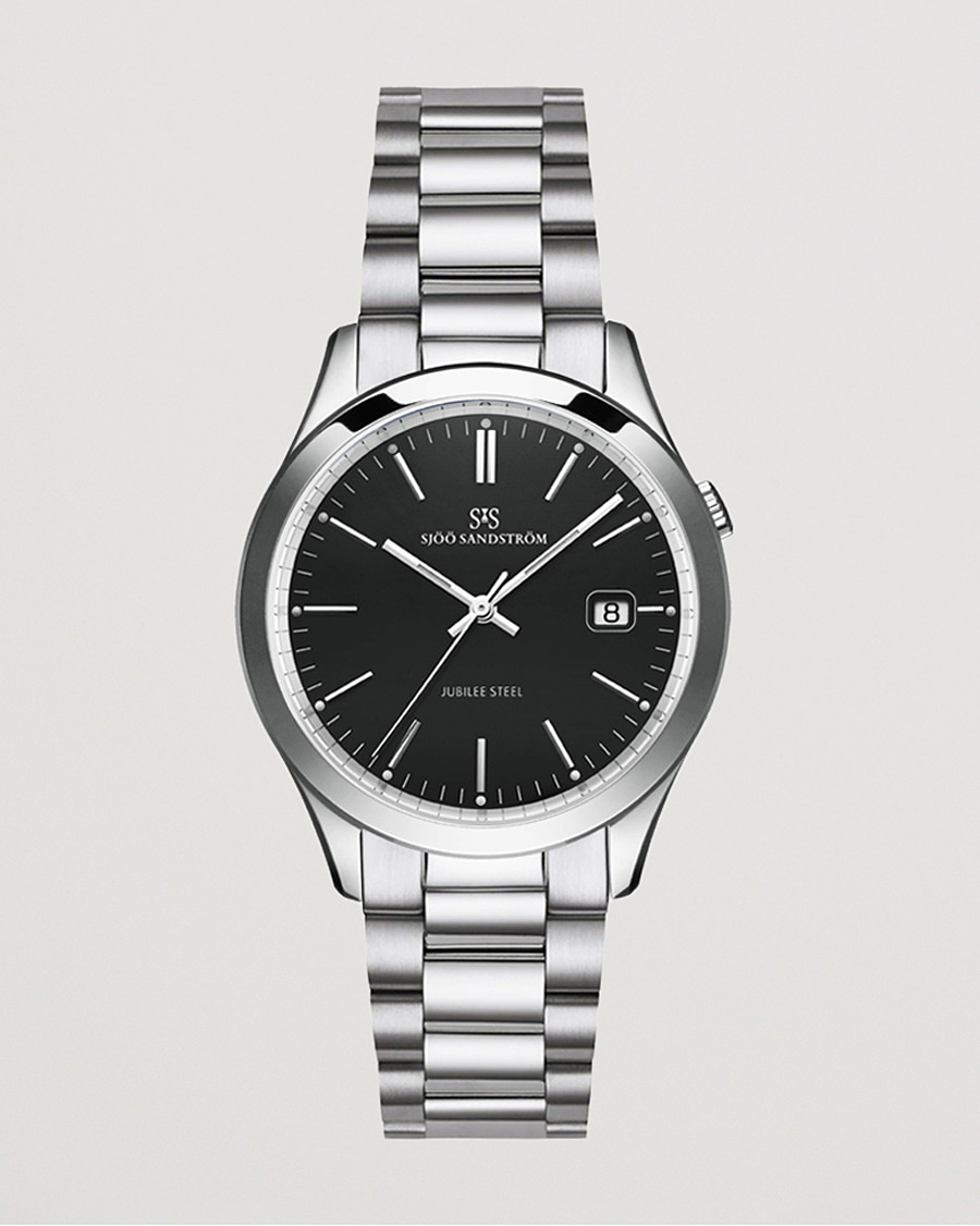 Men | Sjöö Sandström Jubilee Steel Quartz 40mm Black/Steel | Sjöö Sandström | Jubilee Steel Quartz 40mm Black/Steel