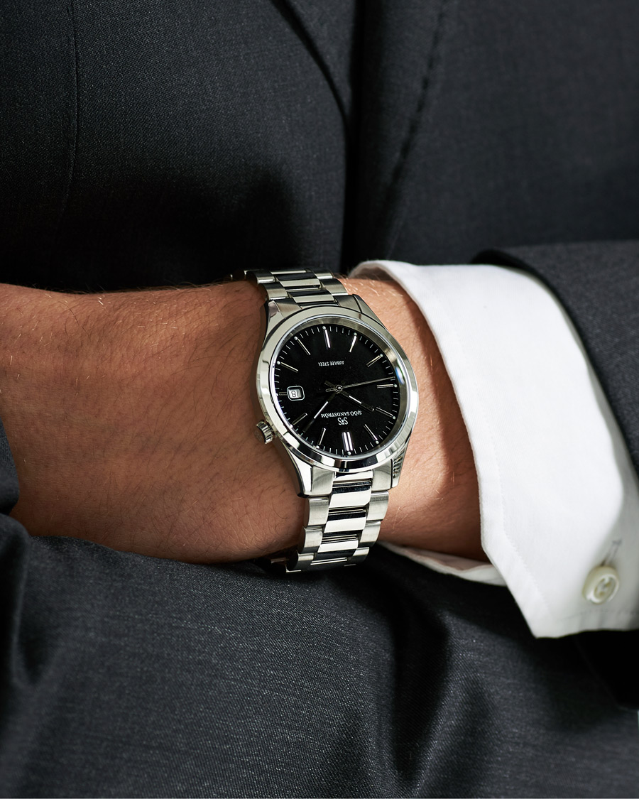 Men | Sjöö Sandström Jubilee Steel Quartz 40mm Black/Steel | Sjöö Sandström | Jubilee Steel Quartz 40mm Black/Steel