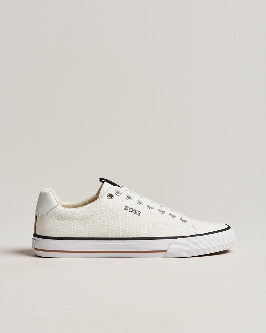 Men | Aiden Canvas Sneaker White | BOSS BLACK | Aiden Canvas Sneaker White