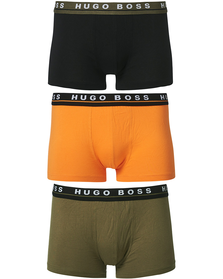 Bror utilgivelig ulækkert BOSS 3-Pack Trunk Boxer Shorts Black/Orange/Green at CareOfCarl.com