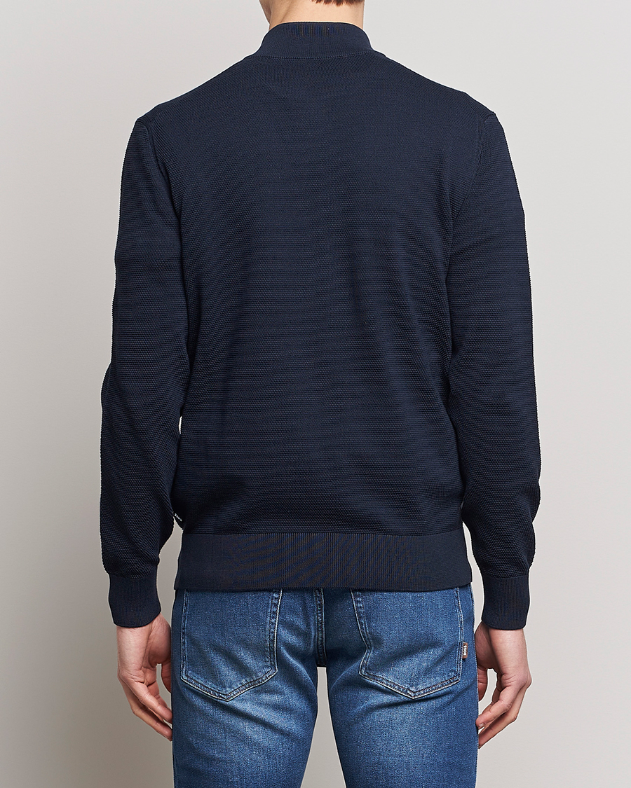 Men | Sweaters & Knitwear | BOSS BLACK | Ebrando Half-Zip Dark Blue