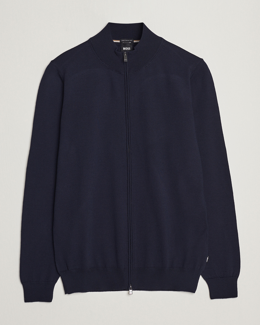 Men |  | BOSS | Balonso Full-Zip Sweater Dark Blue