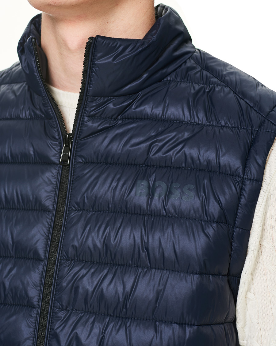 Men | Gilets | BOSS BLACK | Calano Down Vest Dark Blue