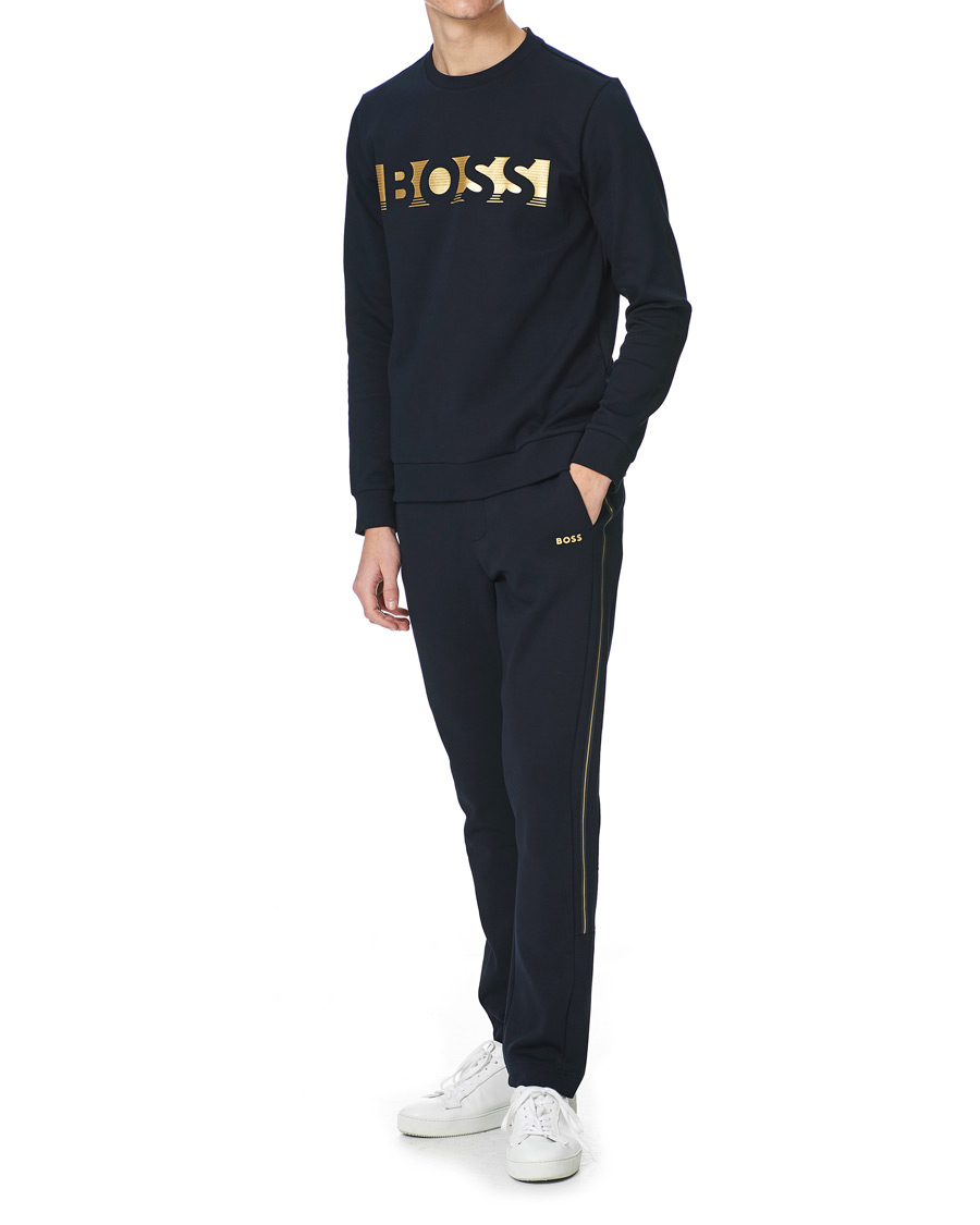 Men | Sweaters & Knitwear | BOSS GREEN | BOSS Athleisure Salbo Sweatshirt Dark Blue