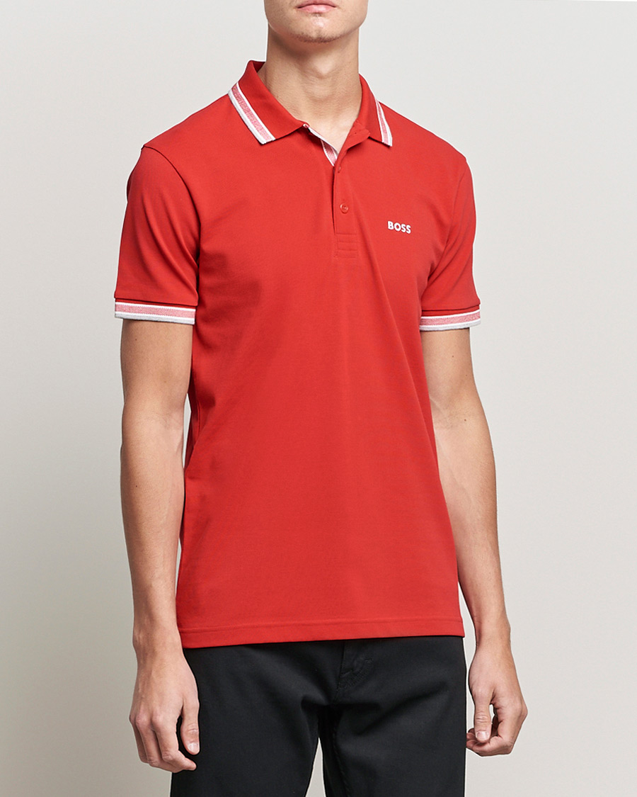 Men | Short Sleeve Polo Shirts | BOSS Athleisure | Paddy Piké Medium Red
