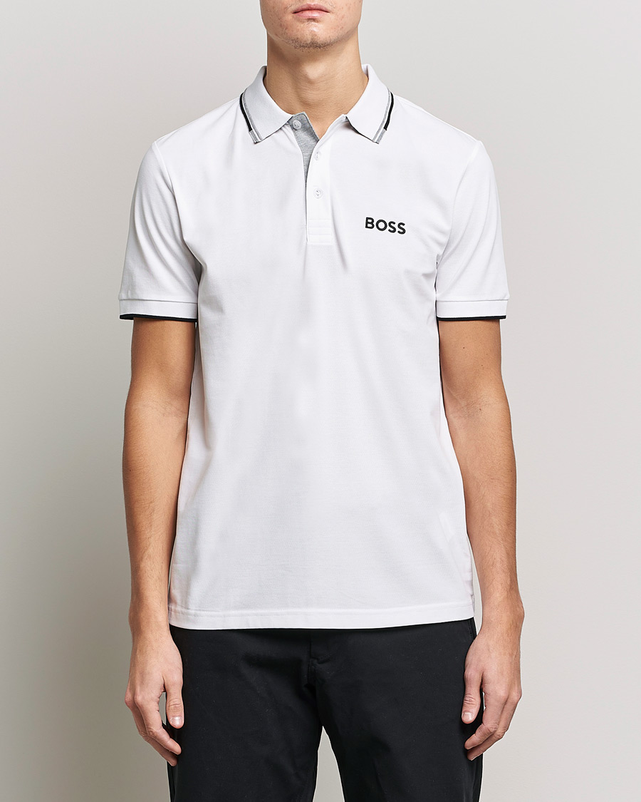 Men | Short Sleeve Polo Shirts | BOSS GREEN | Paddy Pro Piké White