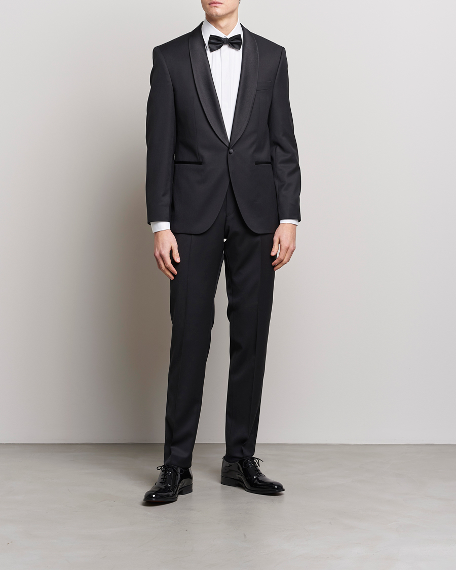 Men | Trousers | BOSS BLACK | Lenon Tuxedo Trousers Black