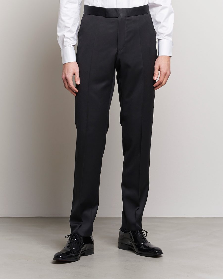 Men | Trousers | BOSS BLACK | Lenon Tuxedo Trousers Black