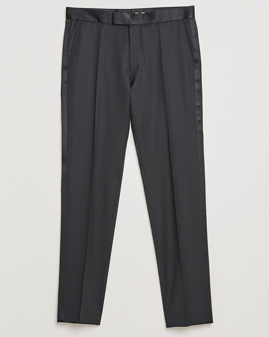 Men | Trousers | BOSS BLACK | Genius Tuxedo Trousers Black