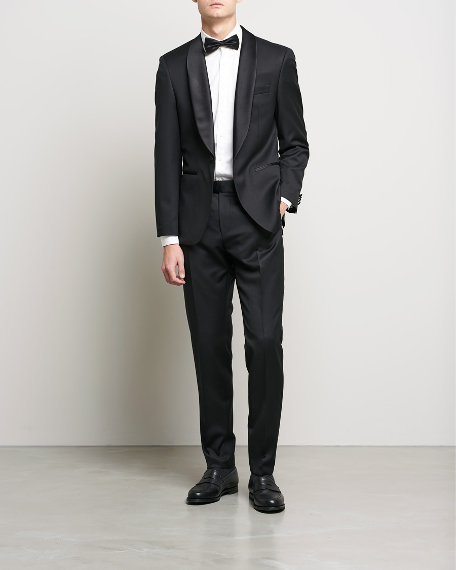 Men | Trousers | BOSS BLACK | Genius Tuxedo Trousers Black