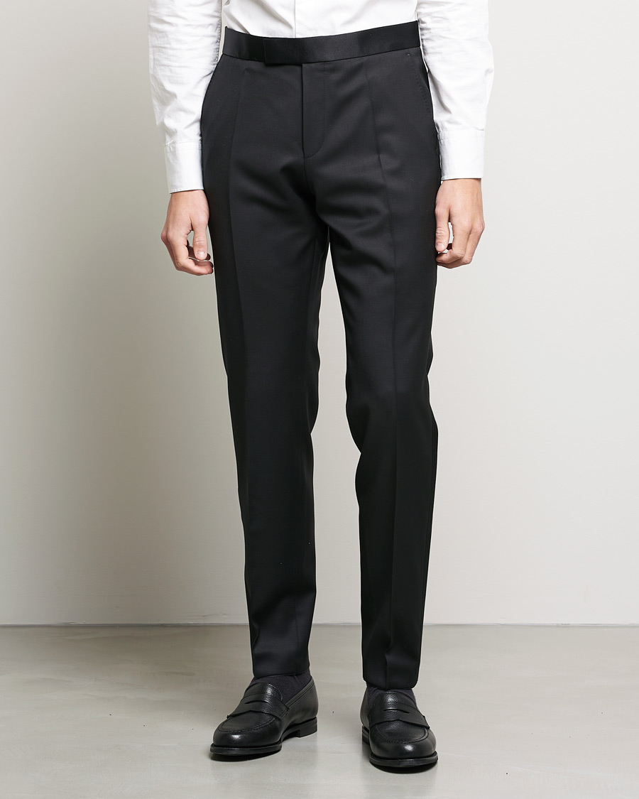 Men | Trousers | BOSS BLACK | Genius Tuxedo Trousers Black