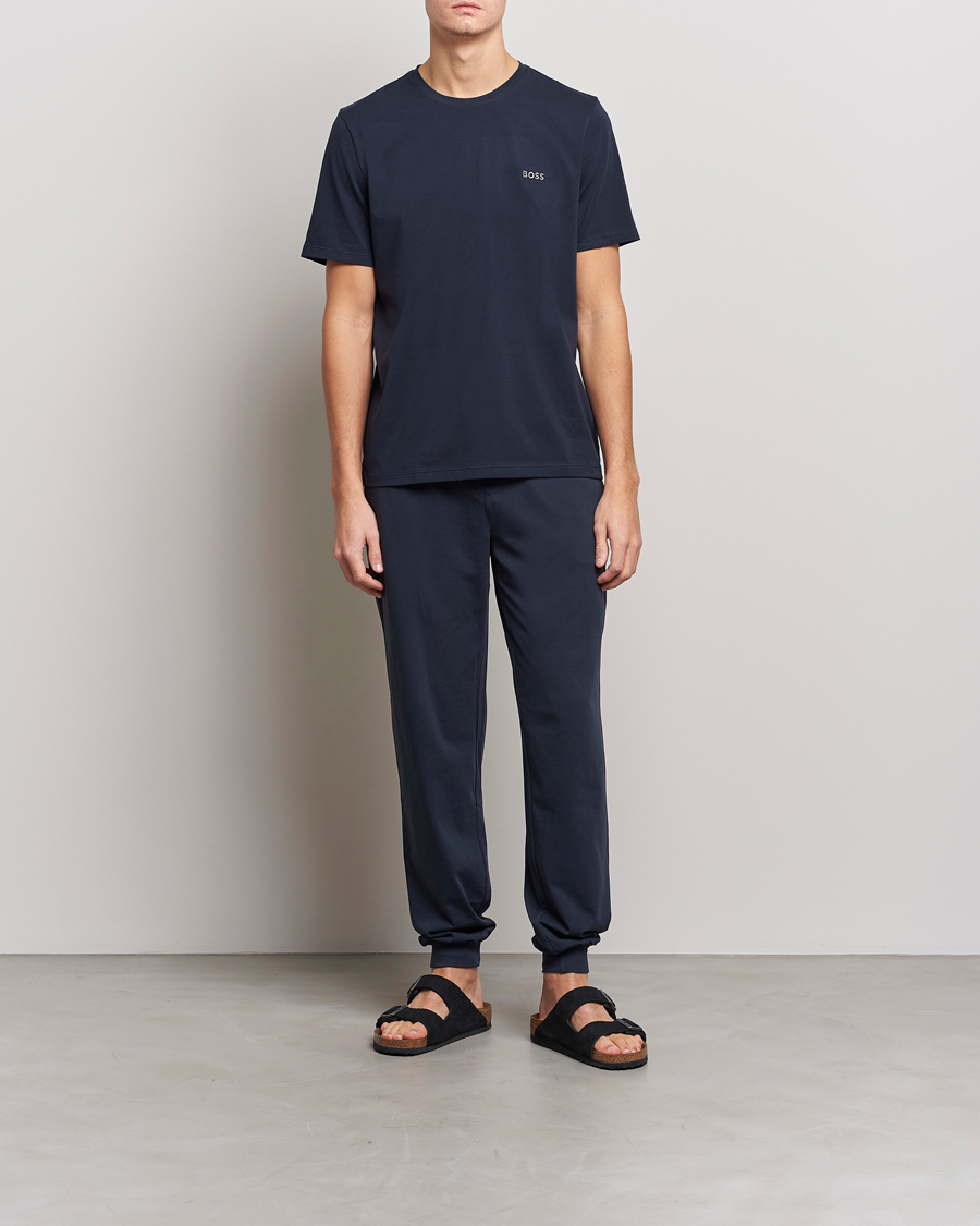 Men | T-Shirts | BOSS BLACK | Loungewear Small Logo Tee Navy