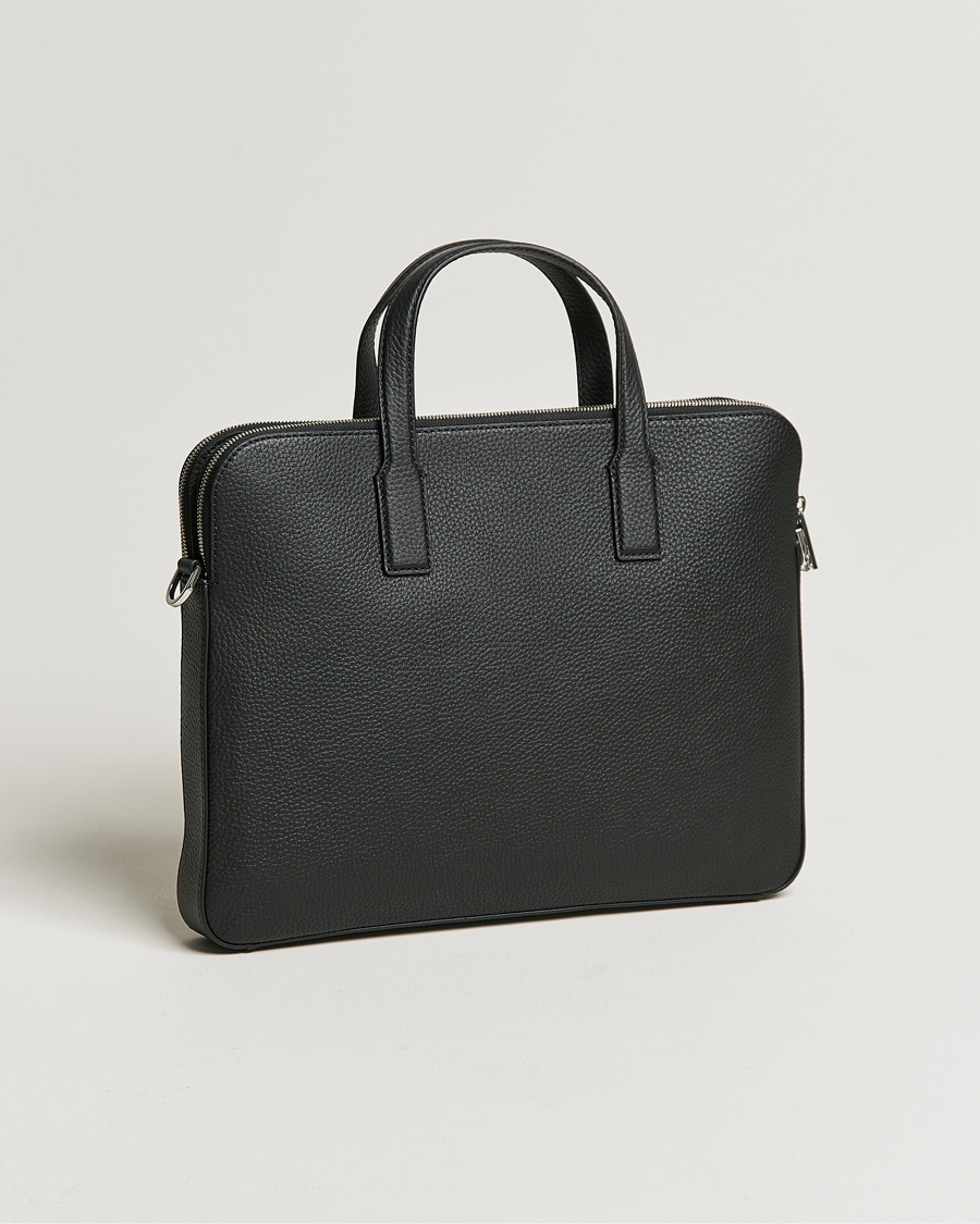 Men | Bags | BOSS BLACK | Crosstown Slim Computer Leather Bag Black