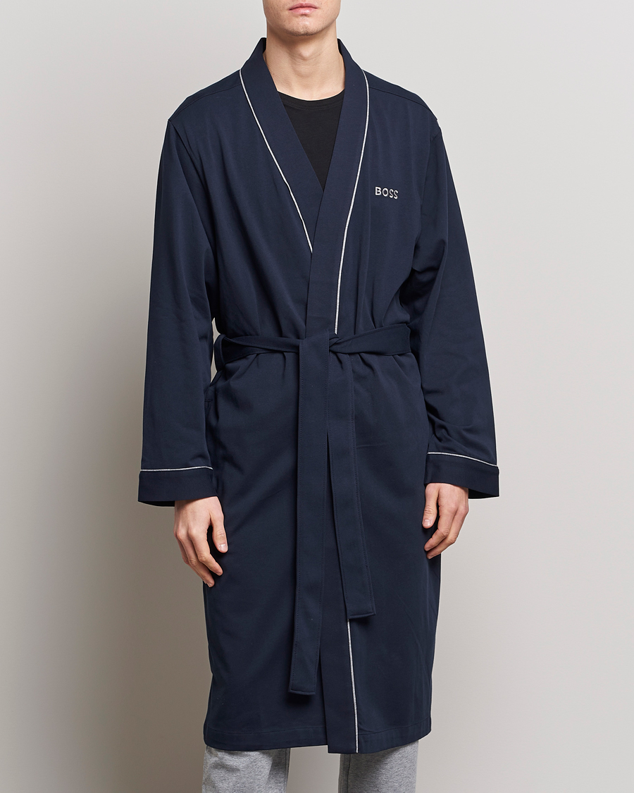 Men | Robes | BOSS BLACK | Kimono Dark Blue