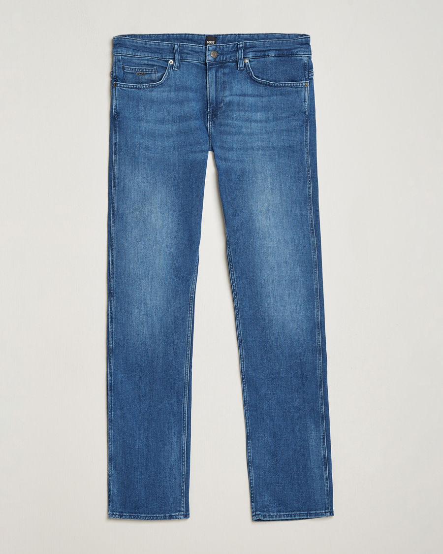Men |  | BOSS BLACK | Delaware Slim Fit Stretch Jeans Medium Blue