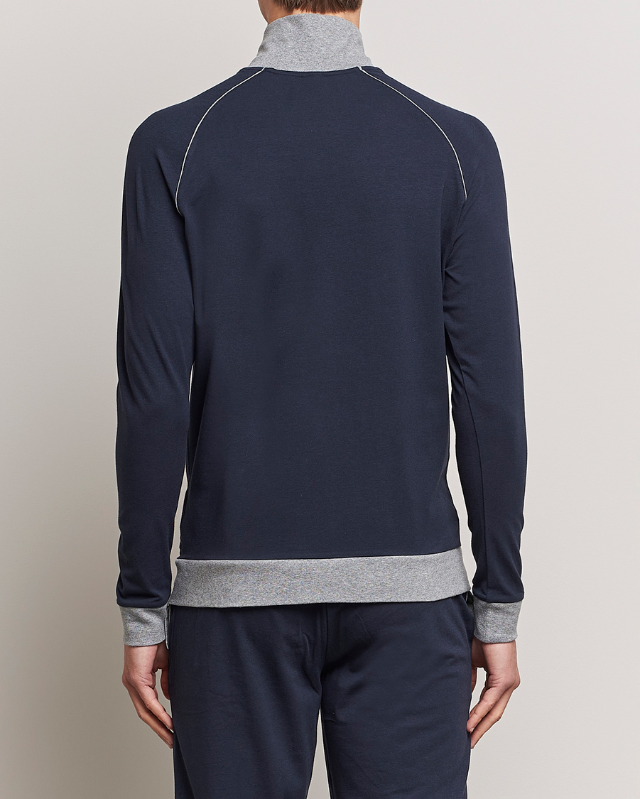 Men | Sweaters & Knitwear | BOSS BLACK | Mix & Match Full Zip Jacket Dark Blue