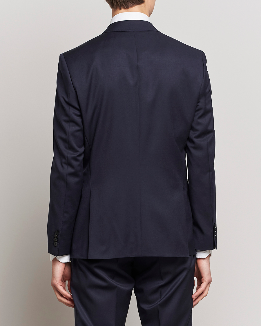 Men | Blazers | BOSS BLACK | Huge Slim Fit Wool Blazer Dark Blue
