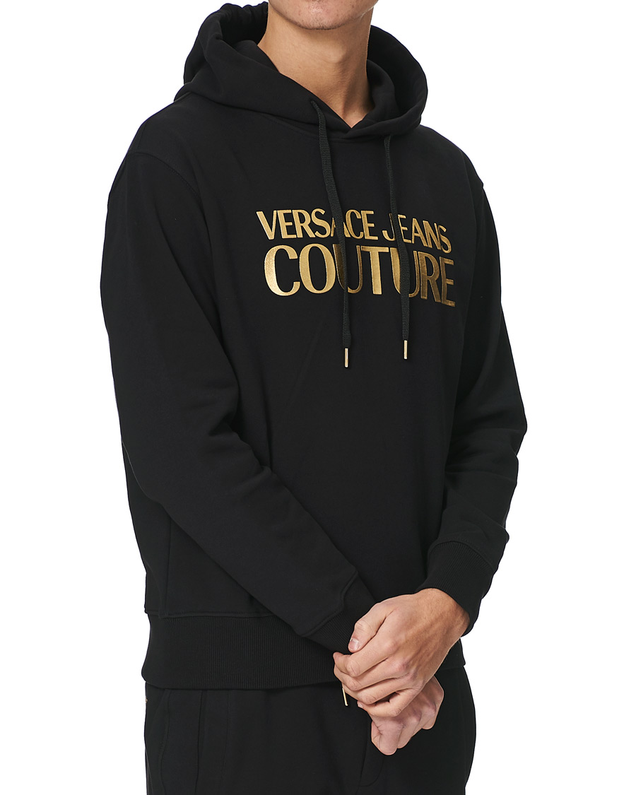 Versace Jeans Couture Logo Hoodie Black at CareOfCarl.com
